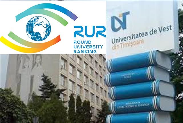 UVT, prima universitate din Timișoara și a șasea din țară, în rankingul Round University Ranking (RUR) World University Rankings 2024