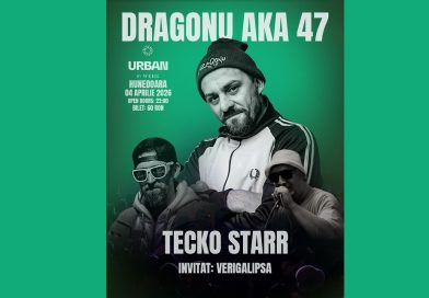 „DRAGONU AKA 47” vine la Hunedoara: concert hip-hop la „Urban by Werk”, pe 4 aprilie