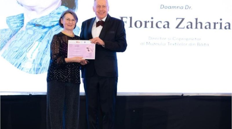 Fondatoarea Muzeului Textilelor, hunedoreanca Florica Zaharia premiată la Gala Excelenței Feminine din București