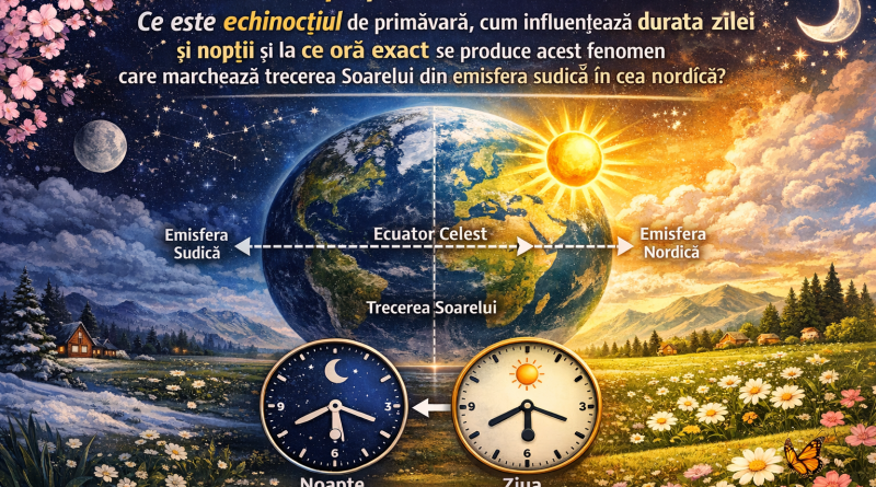 Astăzi începe primăvara astronomică: ce este echinocțiul de primăvară, cum influențează durata zilei și nopții și la ce oră exact se produce acest fenomen care marchează trecerea Soarelui din emisfera sudică în cea nordică?