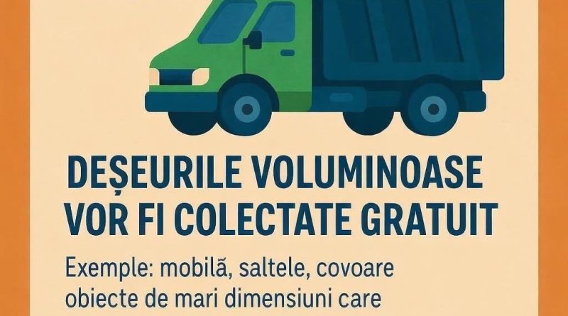 Deșeurile voluminoase se colectează vineri în Deva. Unde pot fi lăsate de cetățeni
