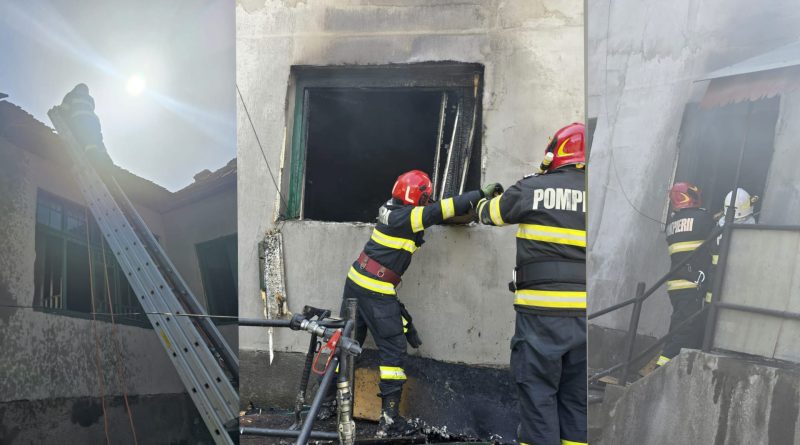 Incendiu la o locuință din Tărățel. Proprietarul, transportat la spital