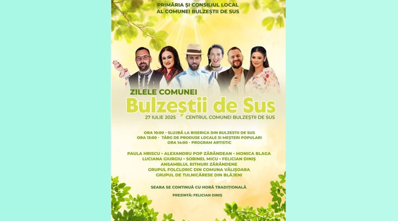 Bulzeștii de Sus își sărbătorește comunitatea prin tradiție, folclor și voie bună