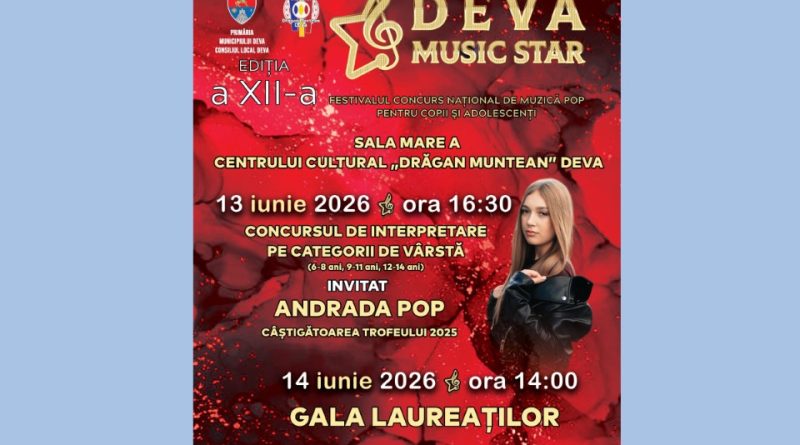 40 de tineri artiști din țară participă la Festivalul „Deva Music Star” 2026
