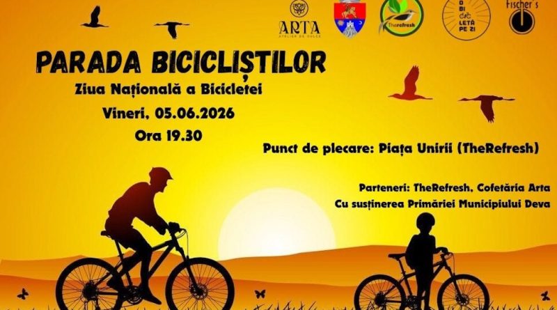 Deva: Parada Bicicliștilor. Restricții de circulație