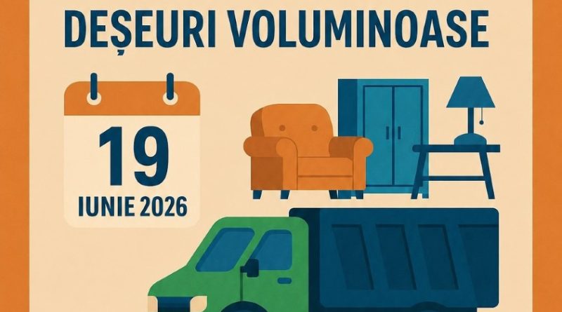 Colectare gratuită a deșeurilor voluminoase în Deva – 19 iunie 2026