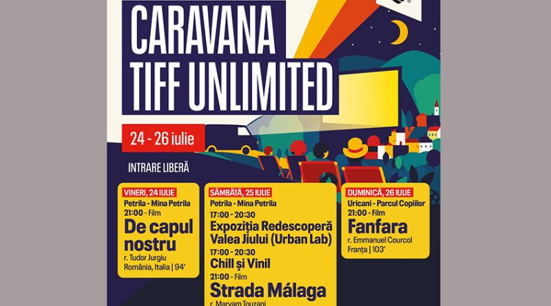 Filme sub cerul liber la Petrila și Uricani. Caravana TIFF Unlimited ajunge în Valea Jiului