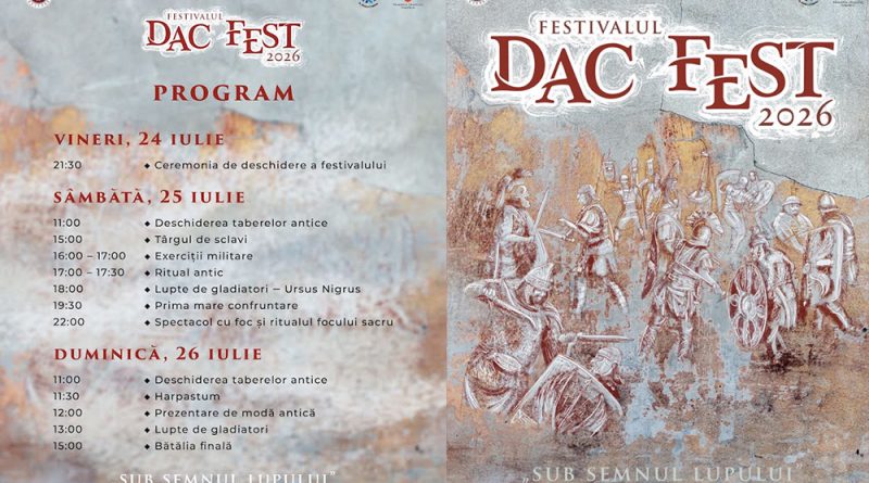 Dac Fest 2026 la Măgura Uroiului – Trei zile de lupte între daci și romani, gladiatori și ateliere interactive cu acces gratuit