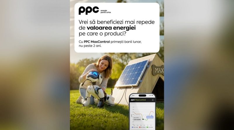 PPC Energie lansează PPC MaxControl, oferta pentru prosumatori cu plata soldului la 30 de zile și protecție împotriva prețurilor negative