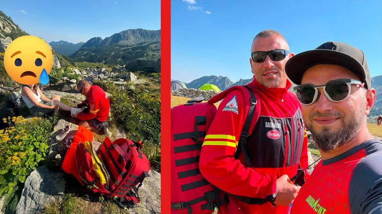 Turistă din Franța, salvată de Salvamont în Munții Retezat după ce s-a accidentat pe traseu