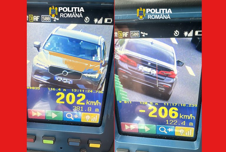Fugă de polițiști și viteze de peste 200 km/h pe A1. Rutieriștii hunedoreni, din nou în trafic