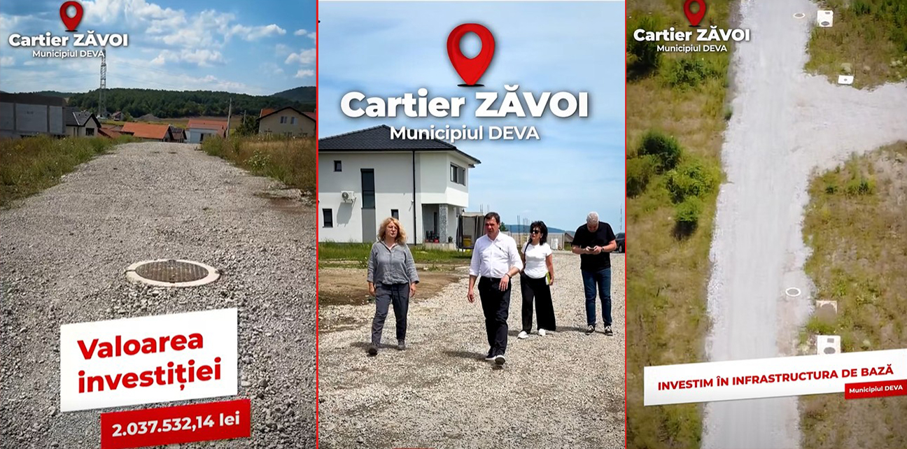 Aproape 2 kilometri de rețele noi în Zăvoi. Ce s-a schimbat pentru locuitorii din Orizont 1 și Orizont 2
