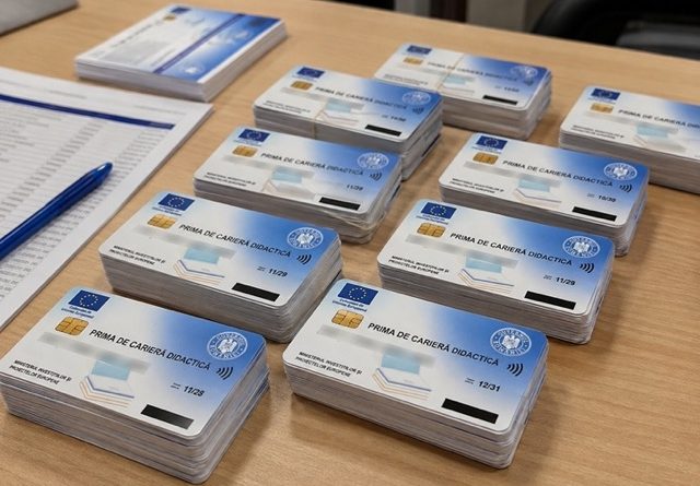 Cardurile pentru prima de carieră didactică, alimentate pentru aproape 109.000 de profesori. Termenul pentru activare se apropie