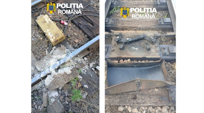 Trei minori au pus o dală de beton pe calea ferată, la Petroșani. Gestul putea provoca o tragedie