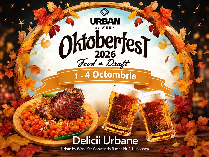 Oktoberfest 2026 aduce patru zile de „Delicii Urbane” la Urban by WERK Hunedoara
