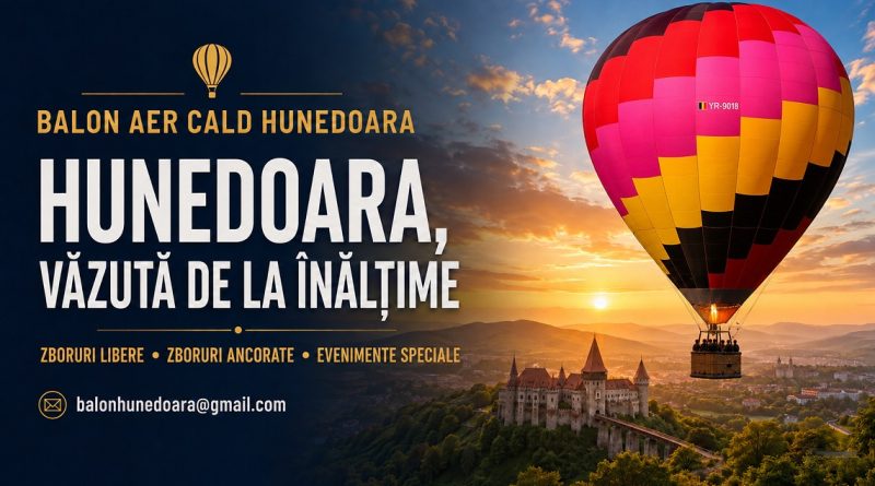 Hunedoara, văzută de la înălțime. Experiențe de neuitat cu Balon Aer Cald Hunedoara
